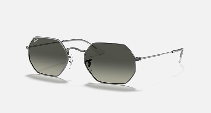 OCTAGONAL CLASSIC Sunglasses in Gunmetal and Grey Gradient
