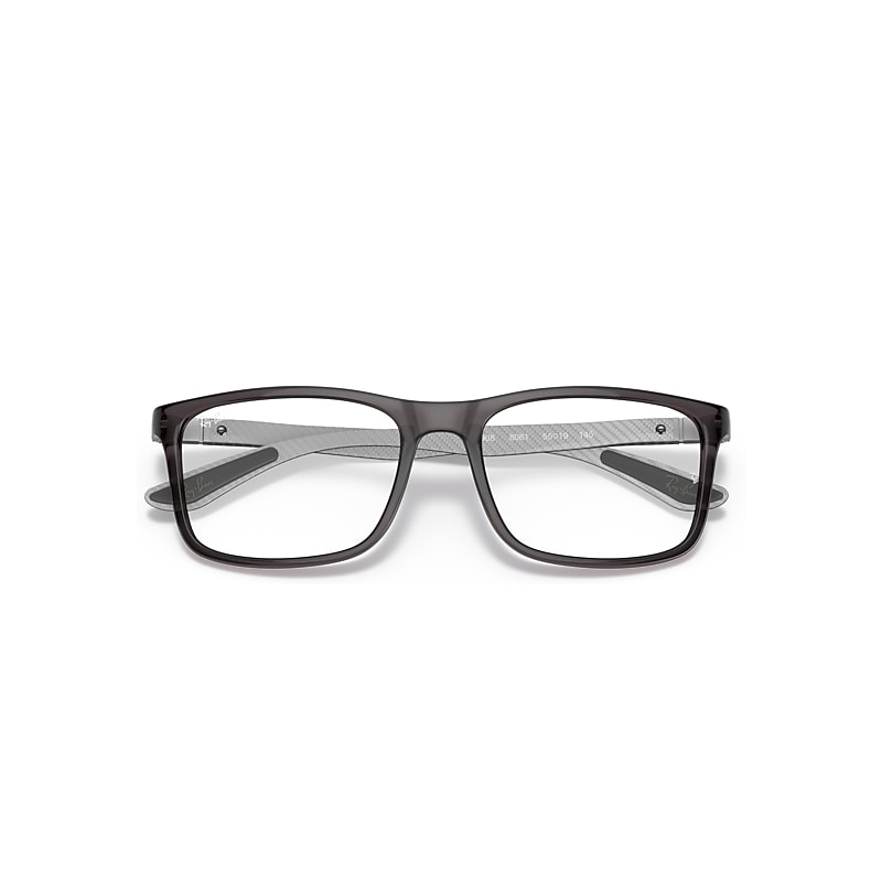 Ray-Ban Rb8908 Optics Optical Grey Frame Clear Lenses Polarized 53-18