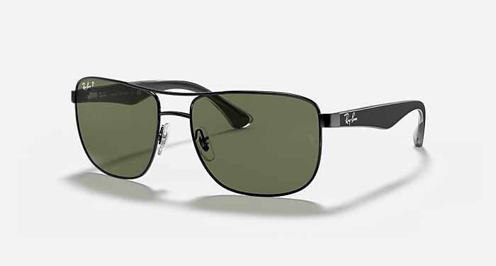 ren RB3533 Sunglasses in Black and G-15 Green Polarized - RB3533 | Ray