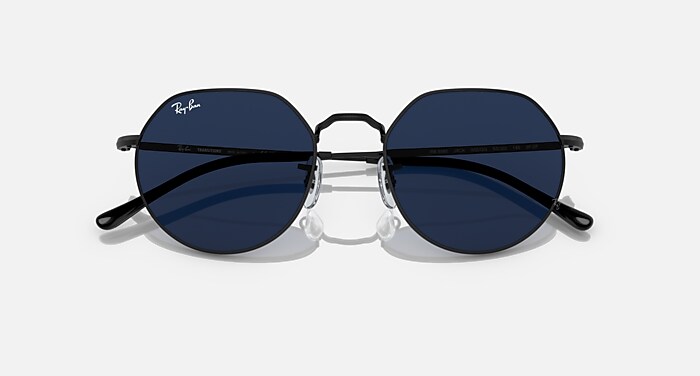 JACK TRANSITIONS® Sunglasses in Black and Clear/Blue - RB3565