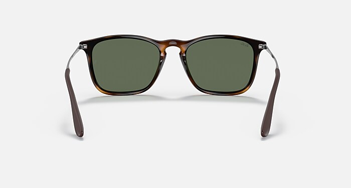 CHRIS Sunglasses in Light Havana and Dark Green (54-18) - RB4187