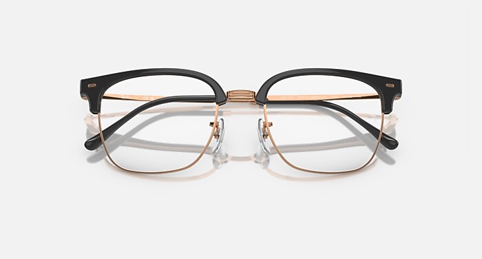 NEW CLUBMASTER OPTICS Óculos de Grau Cinza-escuro com ouro rosé e