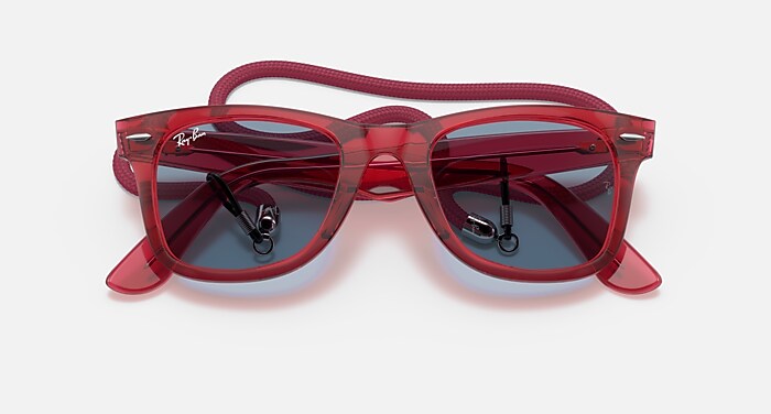 ORIGINAL WAYFARER COLORBLOCK サングラス トランスペアレントレッド