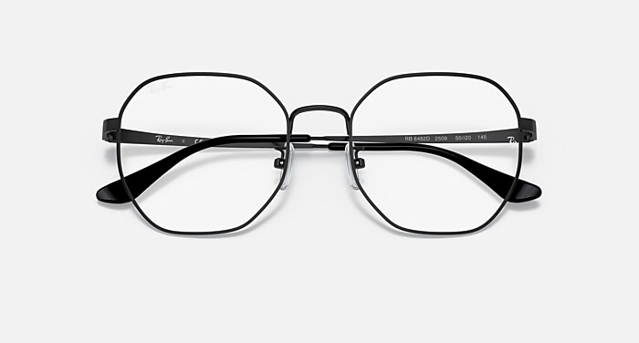 RB6482 OPTICS Polarized Eyeglasses with Black and Clear (55-20