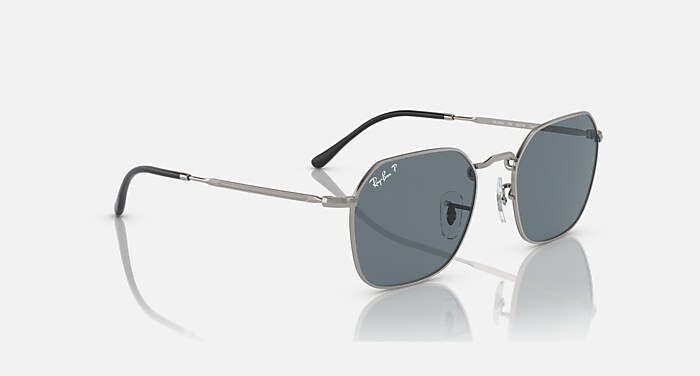 JIM Polarized Sunglasses in Gunmetal and Dark Blue Polarized (53
