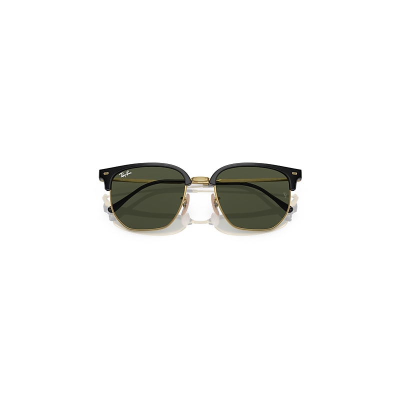 NEW CLUBMASTER Sunglasses in Black On Gold and Green - RB4416F