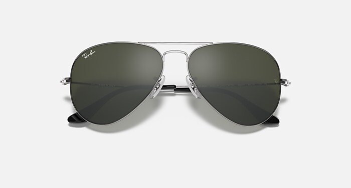 AVIATOR MIRROR Sunglasses in Silver and Grey - RB3025 | Ray  display picture 3