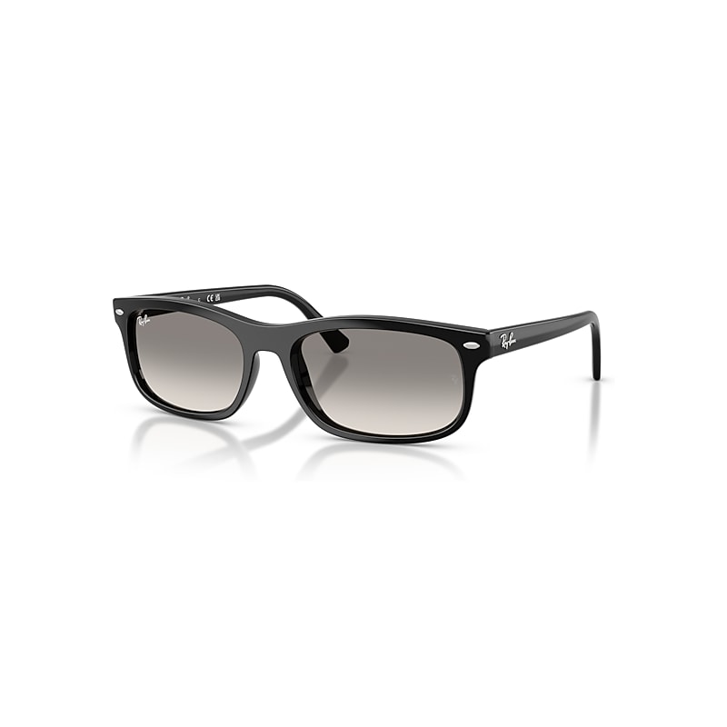 Ray - Ban Unisex Black/Grey Rb2224 901/32 Sunglasses Acetate Squared Normal Nuanced - Image 4