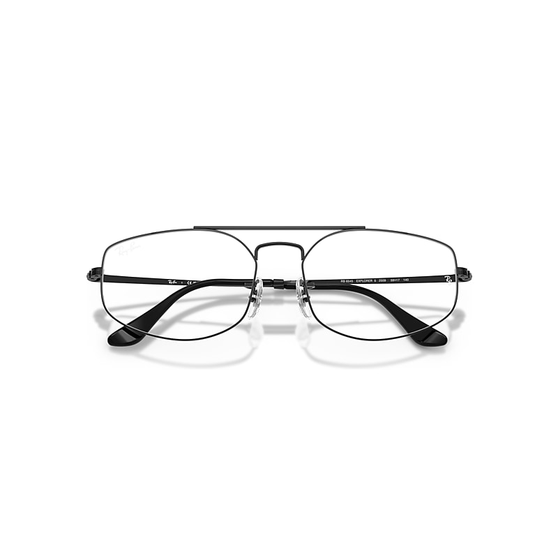 EXPLORER V OPTICS Eyeglasses with Black and Clear (58-17) - RB6545
