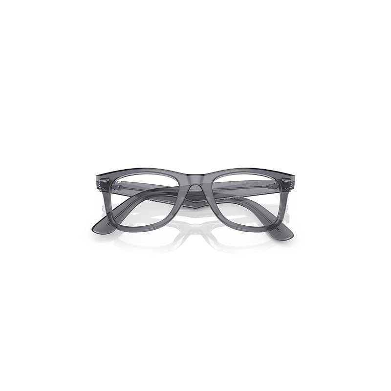 Ray-Ban Wayfarer Ease Optics Optical Transparent Grey Frame Clear Lenses Polarized 50-22