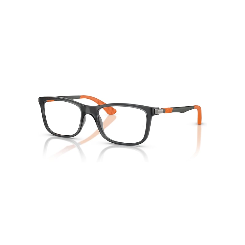 Ray-Ban Eyeglasses Kids Rb1549 Optics Kids - Gunmetal/Rubber Orange Frame Clear Lenses Polarized 48-16, RY1549