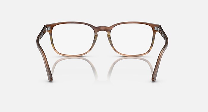 raychel！！ RB5418 OPTICS Eyeglasses with Striped Brown & Green and Clear (54