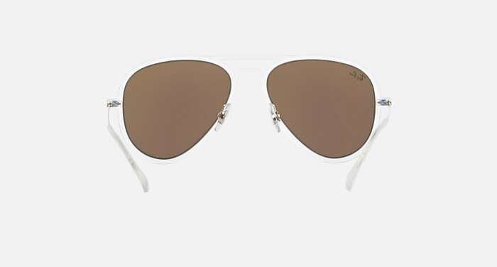 AVIATOR LIGHT RAY II Sunglasses in Transparent and Blue Mirror