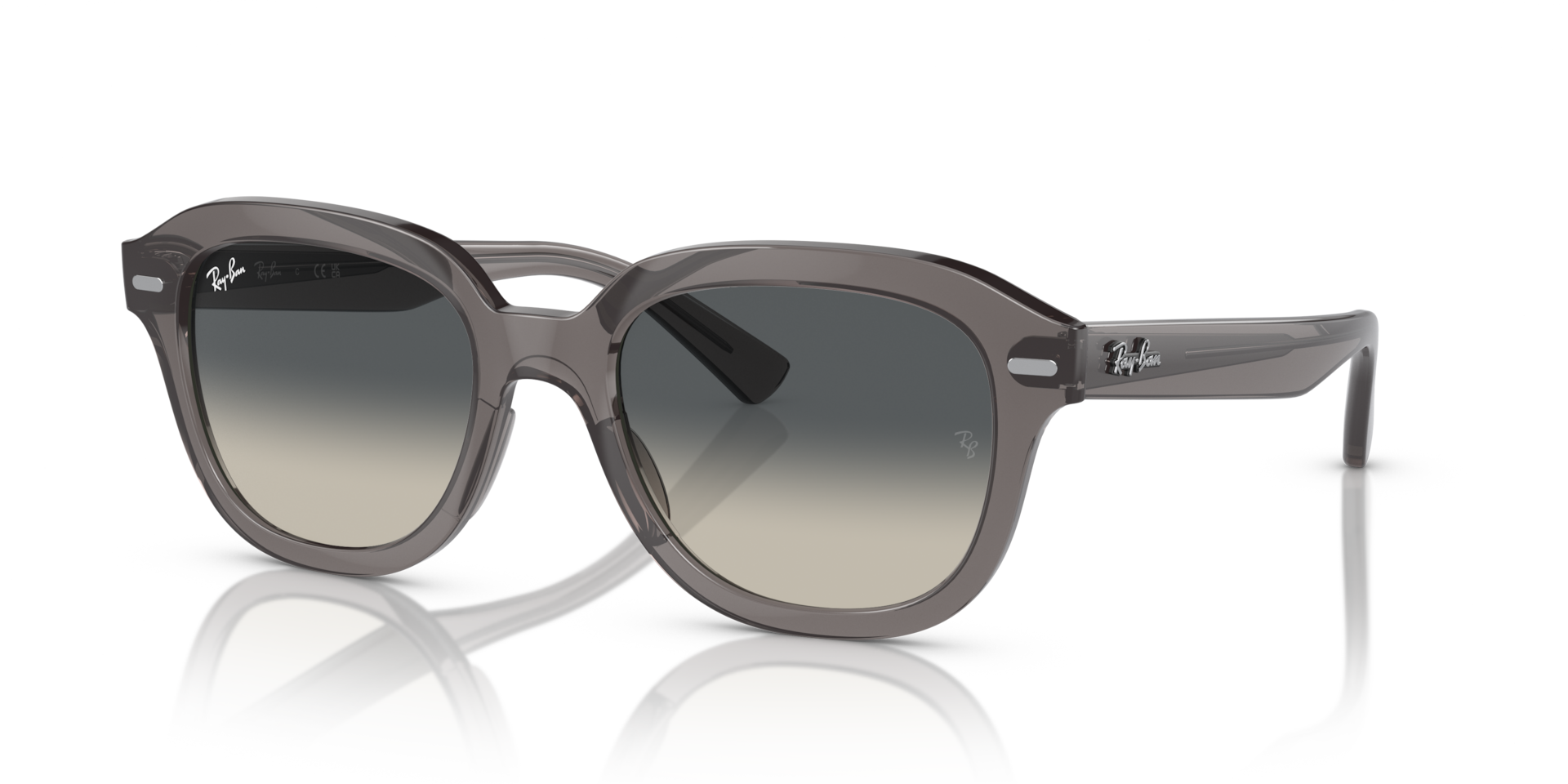 Ray-Ban Erik Lunettes De Soleil - Monture Gris Fonc Opalescent Verres Gris 51-20 128 €