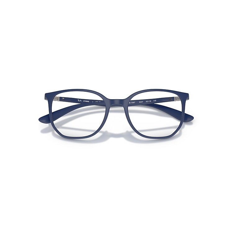 Ray-Ban Elliot Optics Liteforce Optical Sand Blue Frame Clear Lenses Polarized 52-19
