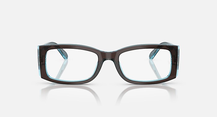 MIRIAM OPTICS メガネ ブラウンオントランスペアレントブルー と