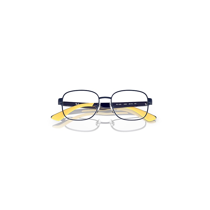 Ray-Ban Rb1059 Optics Kids Bio-based Optical Blue On Yellow Frame Demo Lens Lenses Polarized 47-16
