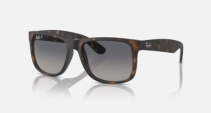 JUSTIN CLASSIC Sunglasses in Havana and Blue Polarized - RB4165