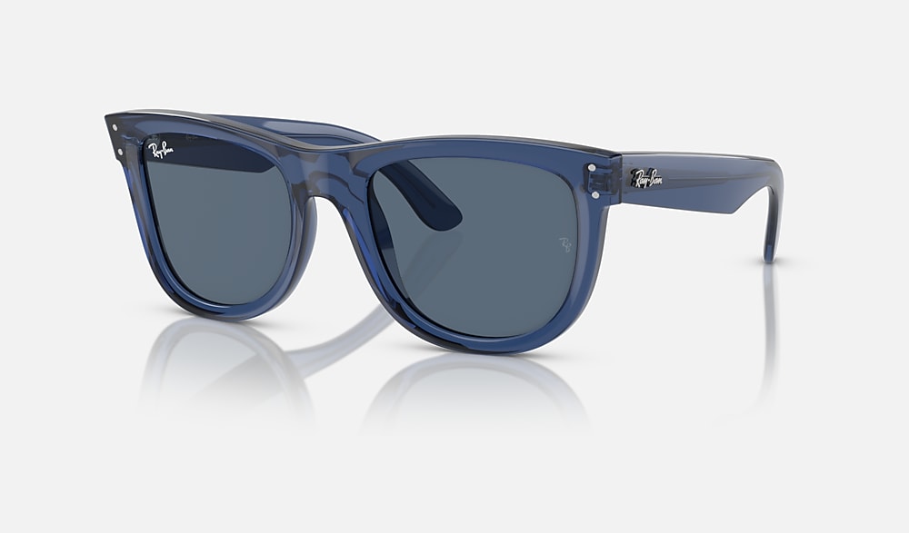 WAYFARER REVERSE Sunglasses in Transparent Navy Blue and Dark Blue