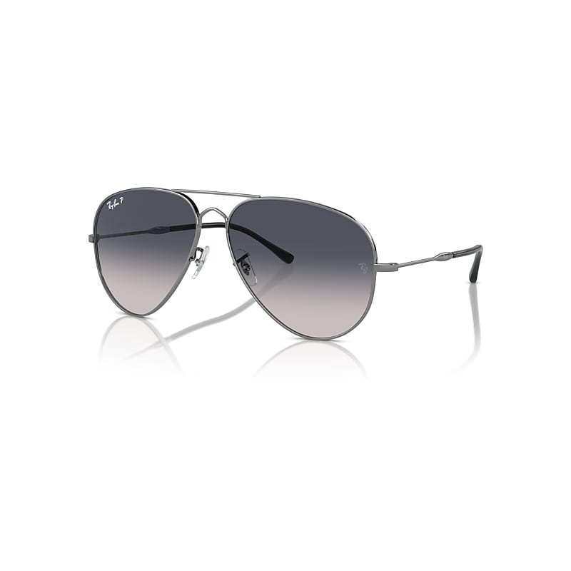 Ray-Ban Old Aviator RB3825, Gunmetal Polarized Sunglasses Blue Polarized lenses, Mojo Glasses - Image 4