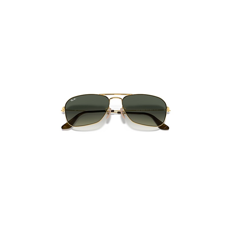 Ray-Ban Caravan Sunglasses Arista Gold Frame Grey Lenses 55-15