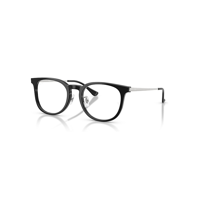 Ray-Ban Eyeglasses Unisex Rb5453d Optics - Silver Frame Clear Lenses Polarized 52-20