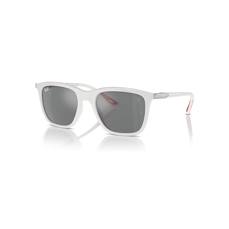 Ray-Ban Sunglasses   Scuderia Ferrari Collection - White Frame Grey Lenses 54-20, RB4433M
