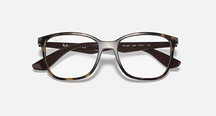 RB7066 OPTICS Polarized Eyeglasses with Havana and Clear (54-17
