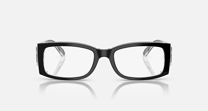 MIRIAM OPTICS メガネ 透明上にブラック と クリア (54-19) - RB5434F