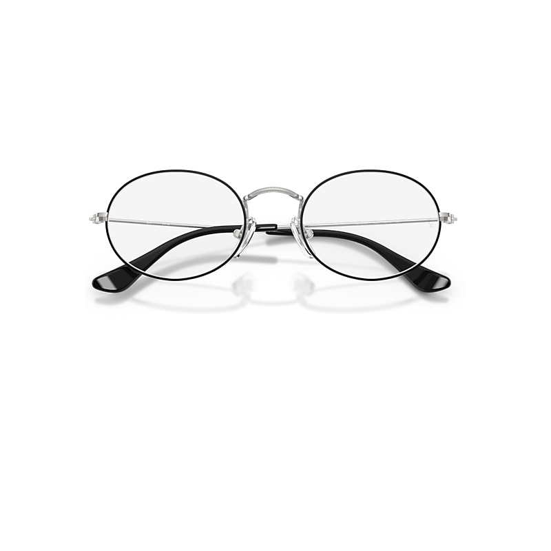 Ray-Ban Oval Optics Kids Optical Silver Frame Clear Lenses Polarized 46-19
