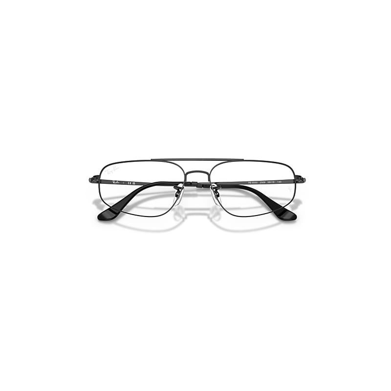 Ray-Ban Rb6550 Optics Optical Black Frame Clear Lenses Polarized 54-16