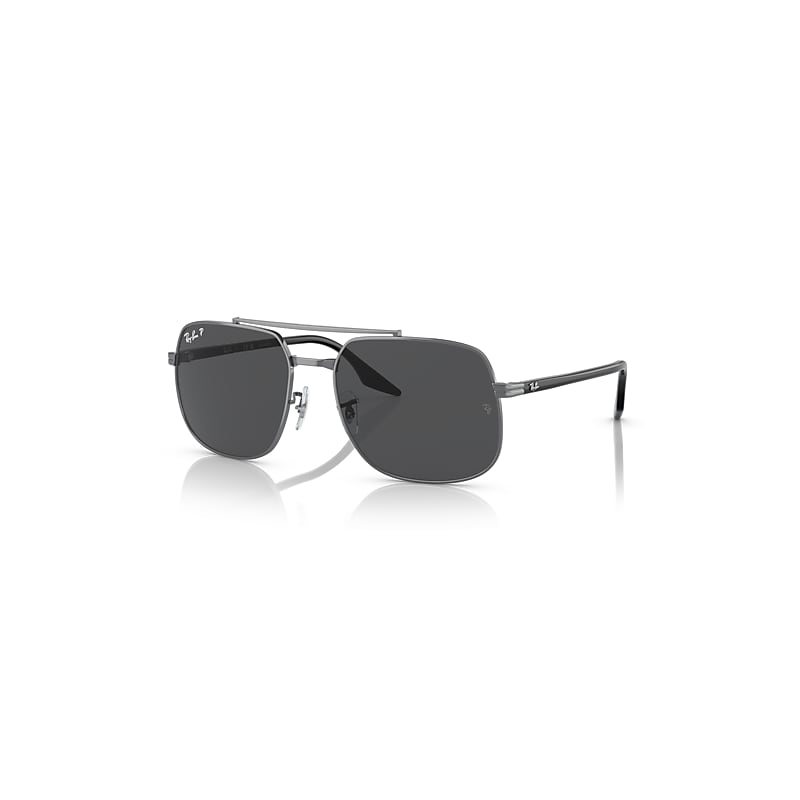 Ray-Ban RB3699, Gunmetal Polarized Sunglasses Dark Grey Polarised+ lenses, Mojo Glasses - Image 3