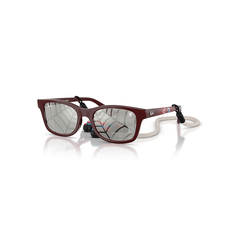 Ray-Ban Ray-Ban Marvel© - Spiderman Rb9086s Kids Sunglasses Dark Red Frame Grey Lenses 46-17