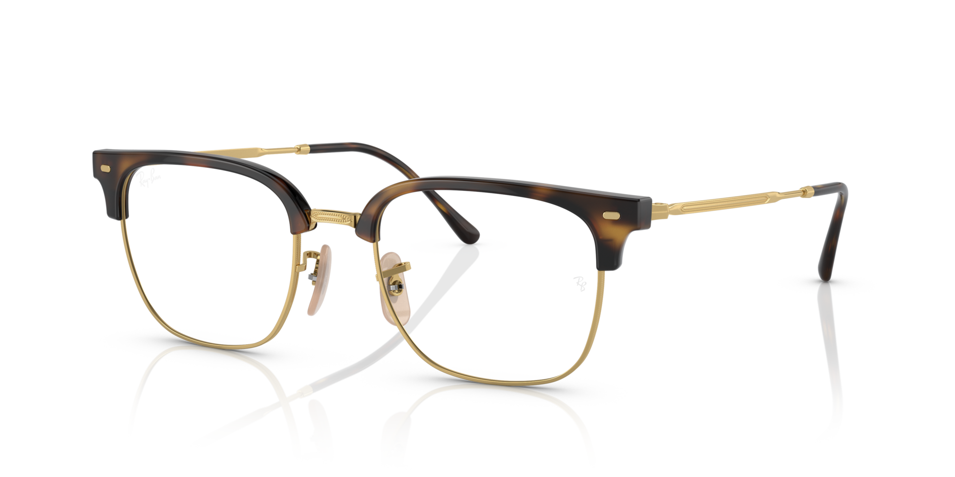 NEW CLUBMASTER OPTICS Eyeglasses with Havana On Gold and Clear (51