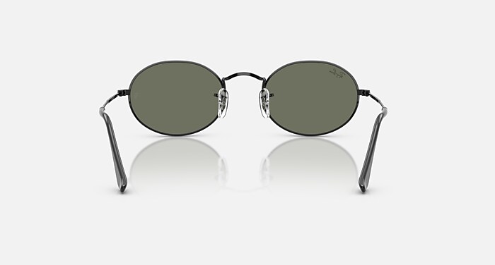 Ray-Ban ブラック オーバル メガネ OVAL FLAT LENSES Sunglasses in Black and Bronze (51-21) - RB3547N