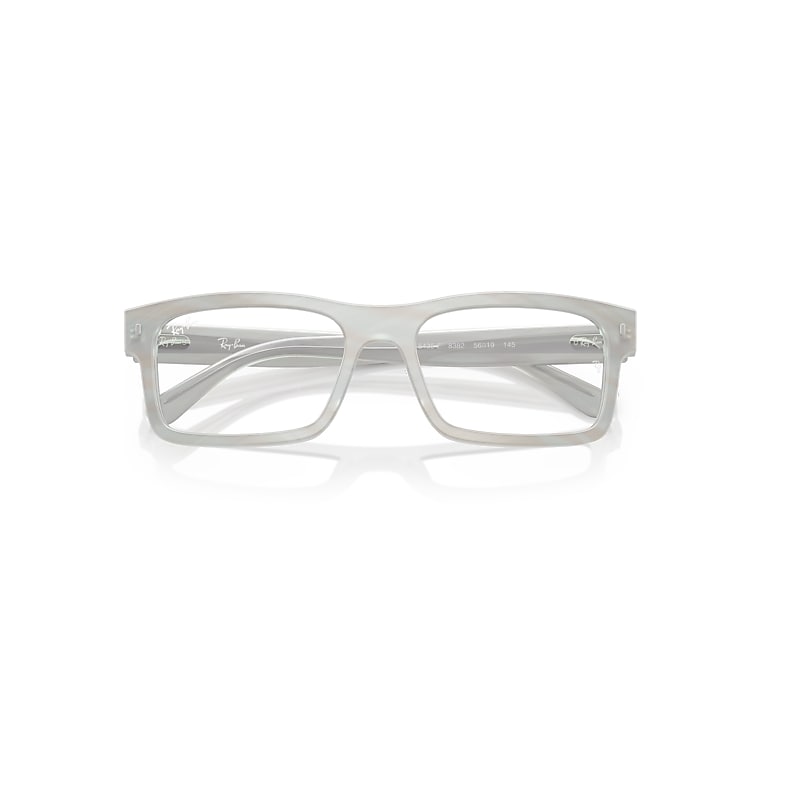Ray-Ban Rb5435 Optics Change Eyeglasses Photo Striped Light Blue Frame Clear Lenses Polarized 56-19