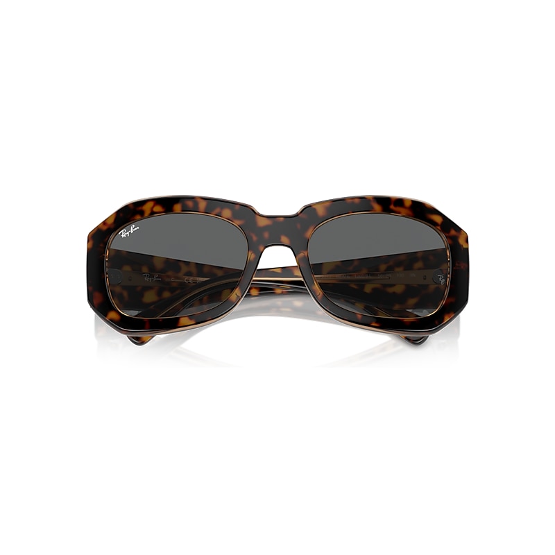 Ray-Ban Beate Sunglasses Havana On Transparent Brown Frame Grey Lenses 56-20
