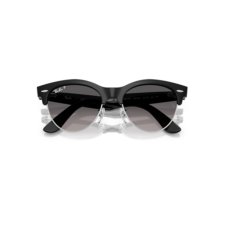 Ray-Ban Clubmaster Way Sunglasses Black Frame Grey Lenses Polarized 54-19
