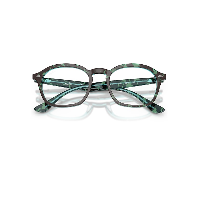 Ray-Ban Rb5451 Optics Optical Havana & Blue Frame Clear Lenses Polarized 50-20