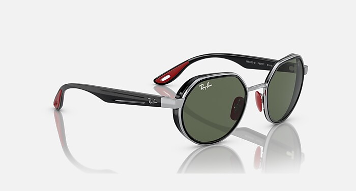 Ray-Ban Ferrari round sunglasses Ray-Ban RB3703M Scuderia Ferrari Collection M (51 - 21) with  main image 4