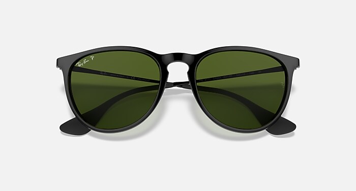 ERIKA CLASSIC Sunglasses in Black and G-15 Green Polarized