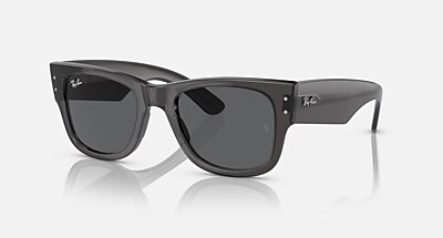MEGA WAYFARER Polarized Sunglasses in Black and Dark Blue