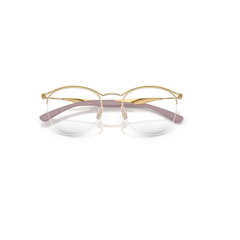 Ray-Ban Rb7553 Optics Optical Arista Gold Frame Clear Lenses Polarized 50-20