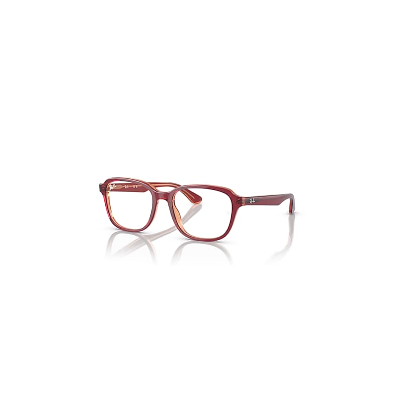 Ray-Ban Rb1627 Optics Kids  Oben Rot & Violett & Orange Fassung Klar Glas Polarisiert 46-16