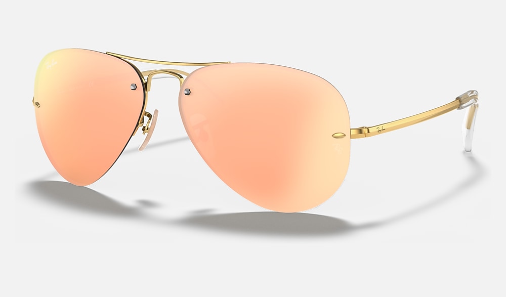 RB3449 Sunglasses in Arista Gold and Copper Mirror (59-14
