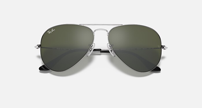 AVIATOR MIRROR サングラス シルバー と グレー (62-14) - RB3025