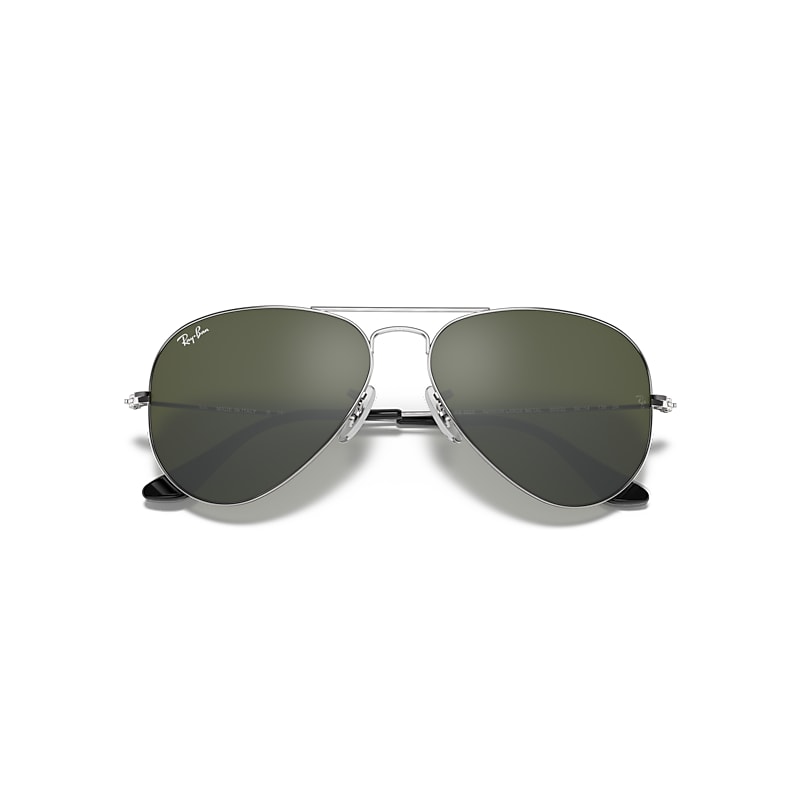 Ray-Ban RB3025 Aviator Large Metal 003/40 Men's Sunglasses Silver Size 62