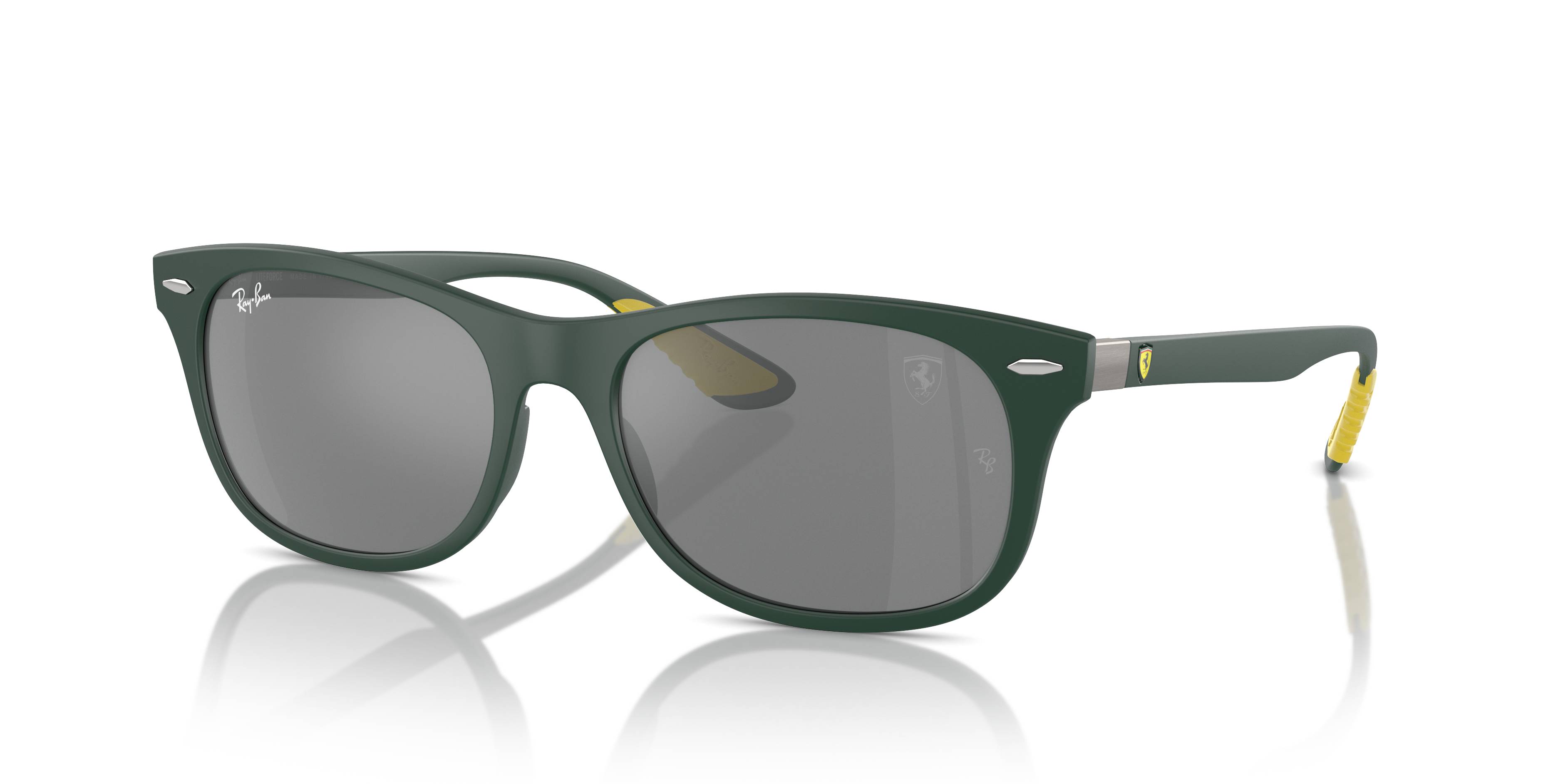 Ray-Ban Sonnenbrillen Rb4607m Scuderia Ferrari Collection - Grün Rahmen Grau Glas 55-17