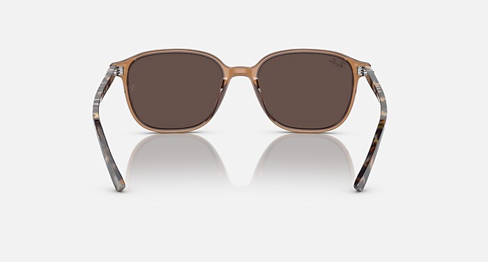 LEONARD Sunglasses in Transparent Brown and Light Brown (55-18