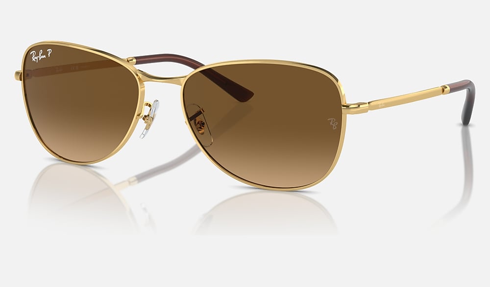 RB3733 Polarized Sunglasses in Arista Gold and Brown Polarized (56